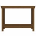 vidaXL Pracovná lavica medová 110x50x80 cm masívna borovica