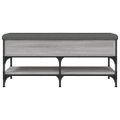 vidaXL Lavička na topánky sivá sonoma 102x42x45 cm kompozitné drevo