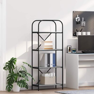 vidaXL Regál na knihy Sivý Sonoma 60 x 30 x 146 cm Kompozitné drevo