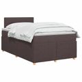 vidaXL Posteľ boxspring s matracom Tmavohnedá 120 x 200 cm Látka
