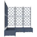 vidaXL Záhradný kvetináč 5 ks Sivá 120 x 120 x 125,5 cm PP