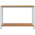 vidaXL Vonkajší stôl s úložiskom Prírodná a šedá 110 x 35 x 75 cm