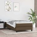 vidaXL Posteľný rám s boxspringom tmavohnedá 90x200 cm látka