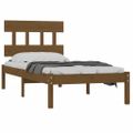 vidaXL Posteľný rám medový drevený masív 75x190cm malé jednolôžko