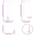 vidaXL Nohy barového stola v tvare T, 2 ks, čierne, 40x35x(90-91) cm, oceľové
