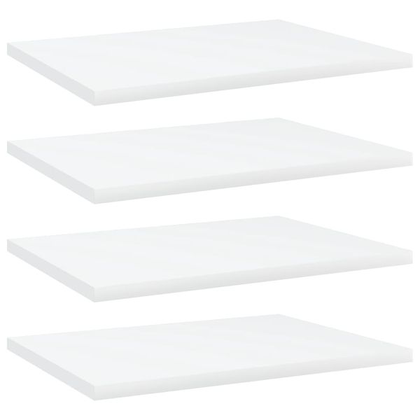vidaXL Prídavné police 4 ks, biele 40x30x1,5 cm, kompozitné drevo