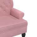 vidaXL Lavička s operadlom ružová 119,5x64,5x75 cm zamat
