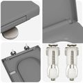 vidaXL WC sedadlo Sivá 47,5 x 35 x 3,6 cm Duroplast
