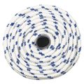 vidaXL Lodné lano biele 14 mm 25 m polypropylén