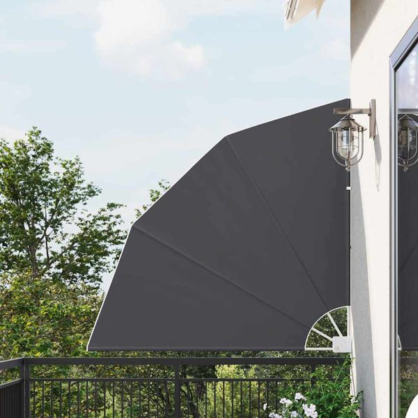 vidaXL Záclona na balkónové súkromie 140 x 140 cm Polyester Čierna