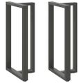 vidaXL Nohy barového stola v tvare T, 2 ks, antracitové, 60x35x(110-111) cm, oceľ