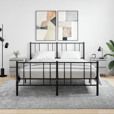 vidaXL Nočné stolíky 2 ks sivý dub sonoma 40x35x50 cm kompozitné drevo