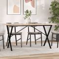 vidaXL Jedálenský stolík v tvare X 160x80x75 cm borovica a oceľ