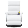 vidaXL Polohovacie kreslo Biela PU