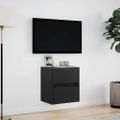 vidaXL TV nástenná skrinka s LED svetlami čierna 41x31x45 cm