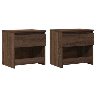 vidaXL Nočné stolíky 2 ks hnedý dub 40x30x39 cm spracované drevo