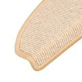 vidaXL Schodové rohože 15 ks 65x21x4 cm krémové, polkruhové, veľké