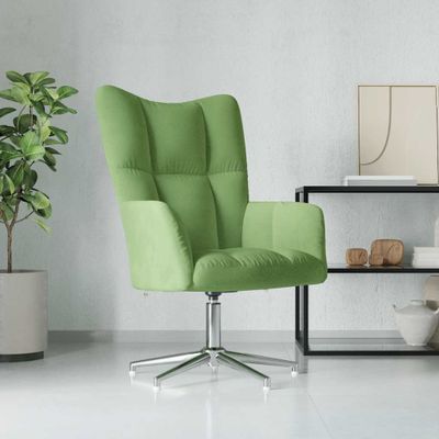 vidaXL Relaxačné kreslo bledozelené zamatové