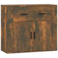vidaXL Komoda dymový dub 80x33x70 cm spracované drevo