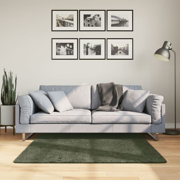 vidaXL Koberec HUARTE krátky vlas mäkký umývateľný zelený 120x120 cm