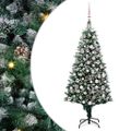 vidaXL Umelý vianočný stromček Zelená 180 cm PVC a Oceľ a Plast