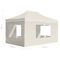 vidaXL Profesionálny skladací stan+steny, hliník 4,5x3 m, krémový