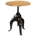 vidaXL Barový stôl masívne mangovníkové drevo 75x(76-110) cm
