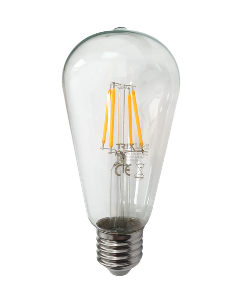 Dekoračná LED žiarovka FILAMENT 4W 480lm ST64 E27 teplá biela Trixline