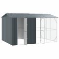 vidaXL Klietka pre vtákov Antracit 430 x 310 x 247 cm Pozinkovaná oceľ