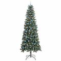 vidaXL Umelý vianočný stromček Zelená 240 cm PVC, plast a oceľ