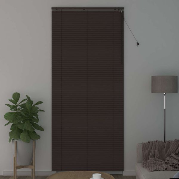 vidaXL Žalúzia Tmavohnedá 110 x 250 cm 35 mm Masívne Paulownia drevo
