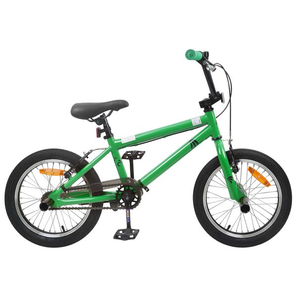 vidaXL BMX Bicykel 20 Palcov pre nad 9 rokov Zelená