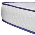 vidaXL Posteľ a matrac z pamäťovej peny bledosivá 120x200 cm látková