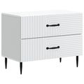 vidaXL Nočný stolík Biela 62 x 34,5 x 47,5 cm Kompozitné drevo