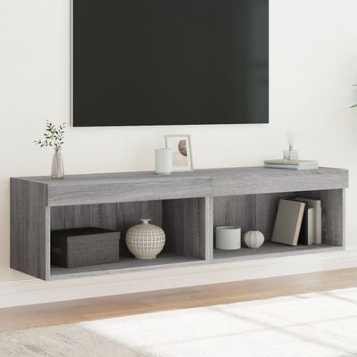 vidaXL TV skrinky s LED svetlami 2 ks sivé sonoma 60x30x30 cm