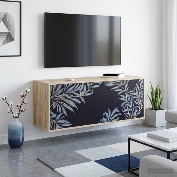 vidaXL Nástenný TV kabinet DOKKUM 102 x 33 x 40 cm Dub sonoma