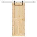 vidaXL Posuvné dvere NARVIK 85 x 210 cm (213,5 cm) Prírodná a čierna