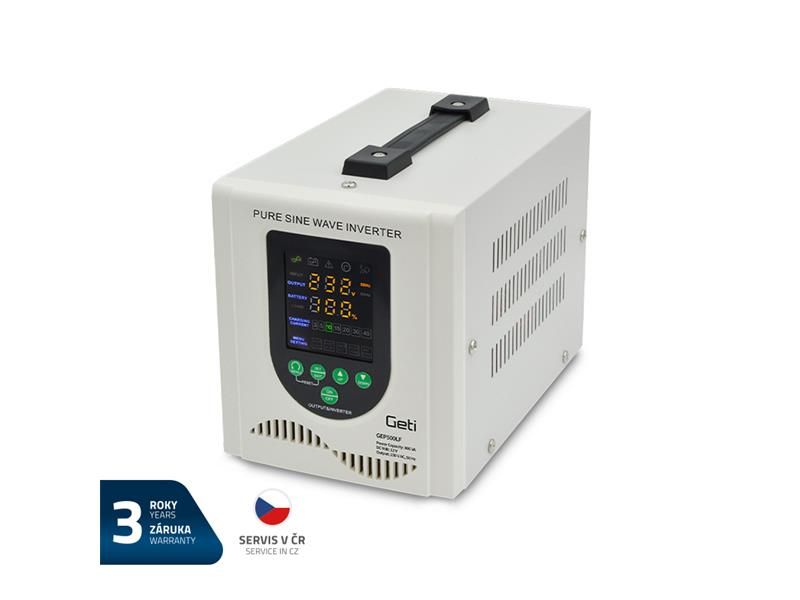 Zdroj záložný GETI GEP500LF sinus 500W (800VA)