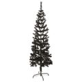 vidaXL Úzky vianočný stromček čierny 120 cm