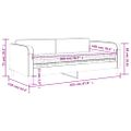 vidaXL Denná posteľ s matracom krémová 100x200 cm látka
