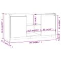 vidaXL TV skrinka hnedý dub 102x37,5x52,5 cm drevotrieska