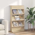 vidaXL Regál na časopisy Sonoma dub 70 x 41 x 126 cm Kompozitné drevo
