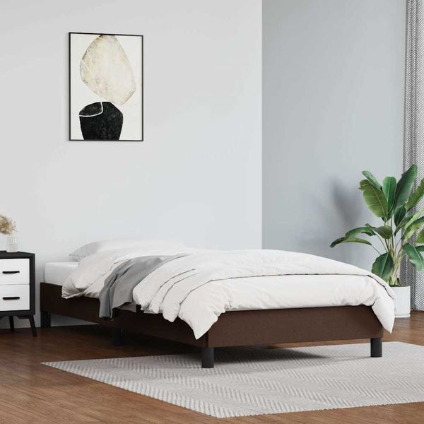 vidaXL Posteľný rám hnedý 90x200 cm umelá koža