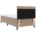 vidaXL Posteľ s pružinovým rámom Kapučínová 100 x 200 cm Umelá koža