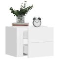 vidaXL Nástenné nočné stolíky 2 ks biele 45x30x35 cm