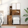 vidaXL Toaletný stolík Staré drevo 80 x 35 x 132 cm Kompozitné drevo