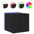 vidaXL TV nástenná skriňa 30,5 x 35 x 30 cm Čierny dub