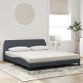 vidaXL Posteľ s matracom Dover tmavosivý 180x200 cm zamat