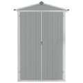 vidaXL Záhradná kôlňa sivá 116x45x175 cm pozinkovaná oceľ