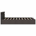 vidaXL Hydraulický posteľný rám+úložný priestor, LED, látka 140x200 cm